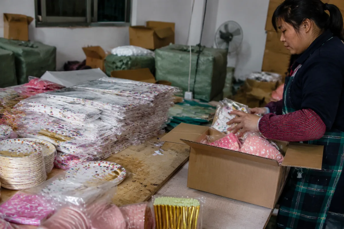 Ecommerce custom party supply program in production