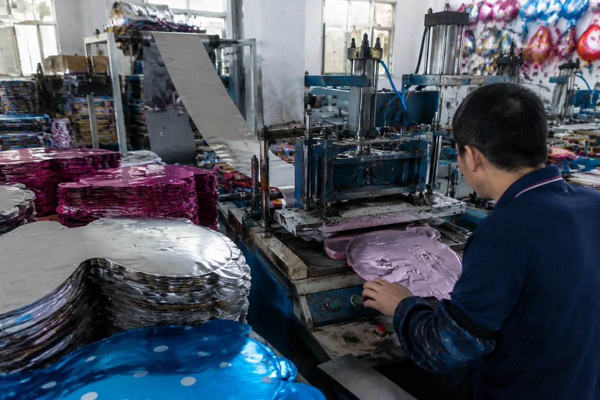 Custom Foil & Mylar Balloons production at the factory in Zhejiang, China